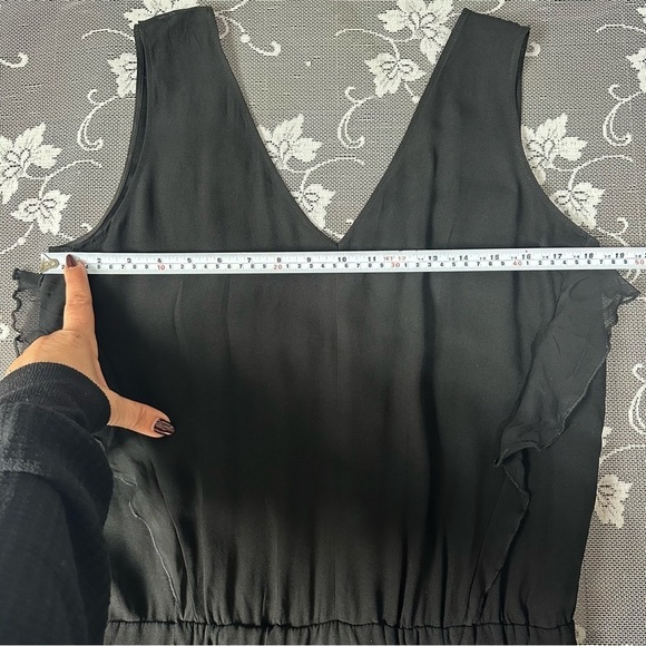 Iris & Ink Black Ruffle Jumpsuit - Picture 6 of 16